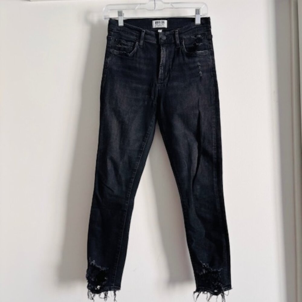 Agolde Distressed Staight Leg Jeans - Black size 27